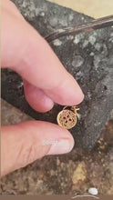 Load and play video in Gallery viewer, 14k Gold Mandala Coin Pendant