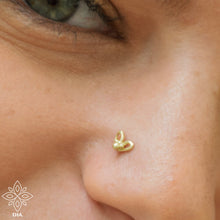 Load image into Gallery viewer, 14k Gold Tiny Butterfly Nose Stud