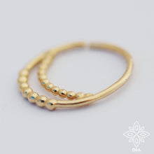 Load image into Gallery viewer, 14k GOLD Nose Hoop Moon -  Emma Ear