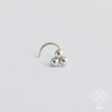 Load image into Gallery viewer, Silver Tiny Balls Nose Stud