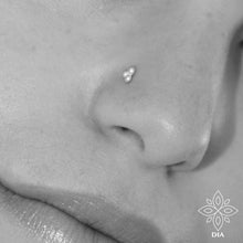 Load image into Gallery viewer, Silver Tiny Balls Nose Stud