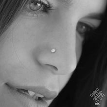 Load image into Gallery viewer, Silver Tiny Flower Nose Stud