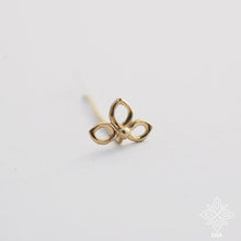 Load image into Gallery viewer, 14k Gold Minimalist Flower Nose Stud