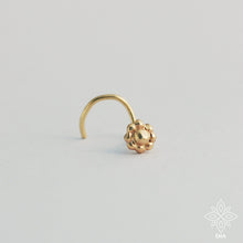 Load image into Gallery viewer, 14k Gold Flower Screw Nose Stud - Mila