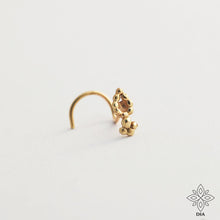 Load image into Gallery viewer, 14k Gold Tiny Flower Indian Nose Stud