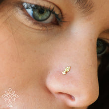 Load image into Gallery viewer, 14k Gold Tiny Flower Indian Nose Stud