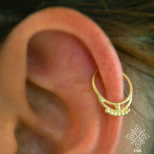 Load image into Gallery viewer, 14k Solid Gold Boho Hoop Ring