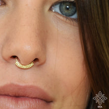 Load image into Gallery viewer, 14k Gold Hoop Tribal Earring - Hazel