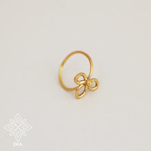 Load image into Gallery viewer, 14k Gold Minimalist Flower Belly Ring