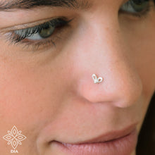Load image into Gallery viewer, Silver Butterfly Nose Stud