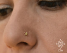 Load image into Gallery viewer, 14k Gold Tiny Star Nose Stud