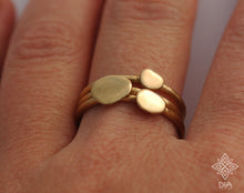 Load image into Gallery viewer, Set of 3 14k Gold Pebble Rings