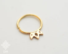 Load image into Gallery viewer, 14k Gold Boho Crown Hoop Ring