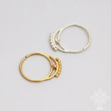 Load image into Gallery viewer, 14k Solid Gold Boho Hoop Ring