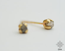Load image into Gallery viewer, 14k Gold Raw Diamond Earrings