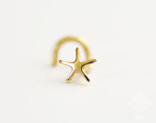 Load image into Gallery viewer, 14k Gold Tiny Star Nose Stud