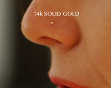 Load image into Gallery viewer, 14k Gold Tiny Dot Nose Stud
