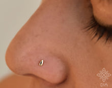 Load image into Gallery viewer, 14k Gold Tiny Drop Nose Stud