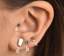 Load image into Gallery viewer, 14k Gold Unique Stud Earrings
