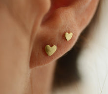 Load image into Gallery viewer, 14K Solid Gold Heart Stud Earring - Zoey
