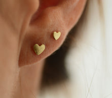 Load image into Gallery viewer, 14K Solid Gold Heart Stud Earring - Zoey