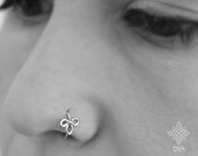 Load image into Gallery viewer, Silver Dainty Nose Hoop