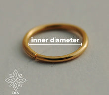 Load image into Gallery viewer, 14K Gold Boho Turquoise Nose Hoop