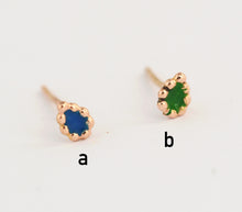 Load image into Gallery viewer, 14k Gold Unique Stud Earrings