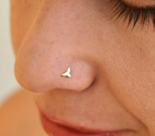 Load image into Gallery viewer, 14k Gold Trinity Nose Stud