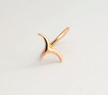 Load image into Gallery viewer, 14k Gold Bird Hoop Ring