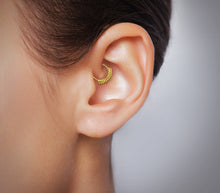 Load image into Gallery viewer, 14k Gold Hoop Tribal Earring - Hazel