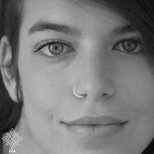 Load image into Gallery viewer, Silver Hippie Nose Hoop