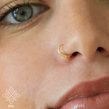 Load image into Gallery viewer, 14k Gold Wire-Wrapped Nose Ring