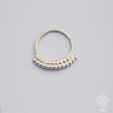 Load image into Gallery viewer, Silver Tribal Nose Hoop