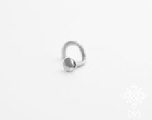Load image into Gallery viewer, Silver Flat Top Dot Nose Stud