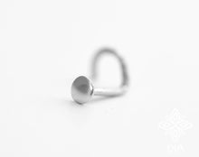 Load image into Gallery viewer, Silver Flat Top Dot Nose Stud