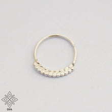Load image into Gallery viewer, Silver Hippie Nose Hoop