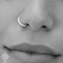 Load image into Gallery viewer, Silver Hippie Nose Hoop