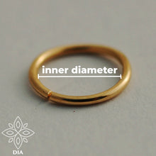 Load image into Gallery viewer, Silver Hippie Nose Hoop