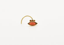 Load image into Gallery viewer, 14k Gold Pink Coral Evil Eye Nose Stud