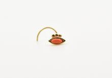 Load image into Gallery viewer, 14k Gold Pink Coral Evil Eye Nose Stud