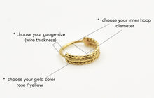 Load image into Gallery viewer, 14k Solid Gold Hippie Nose Ring