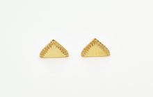 Load image into Gallery viewer, 14k Gold Tribal Triangle Earrings