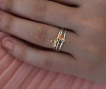 Load image into Gallery viewer, Sterling Silver Pink Coral Evil Eye Ring