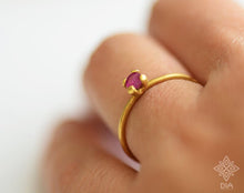 Load image into Gallery viewer, 14k Gold Engagement Ring with Natural Pink Ruby - Jade