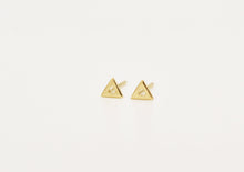 Load image into Gallery viewer, 14k Gold Triangle Boho Stud Earrings