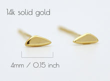 Load image into Gallery viewer, 14k Gold Dainty Pebble Stud Earrings