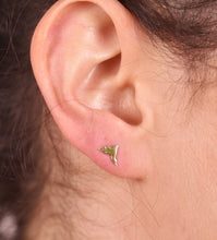 Load image into Gallery viewer, 14k Gold Studs Earrings - Flying Sparrow - One Pair