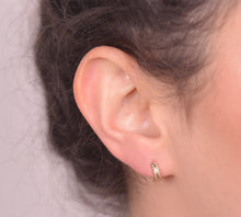 Load image into Gallery viewer, 14k Gold Boho Indian Hoop Earrings