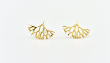 Load image into Gallery viewer, 14K Gold Branch Stud Earrings
